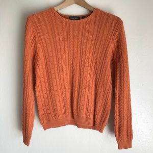 Orange Cable Knit Sweater