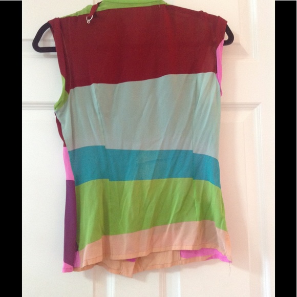 Gianni Versace Vintage Rare Top Rainbow colors - Picture 6 of 7