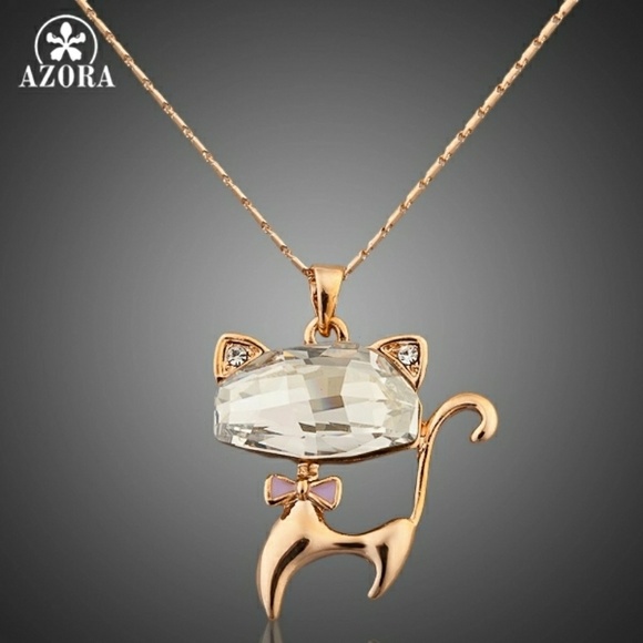 NEW lovely Cat gold color necklace pendant - Picture 1 of 4