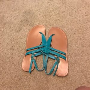 Teal sandals