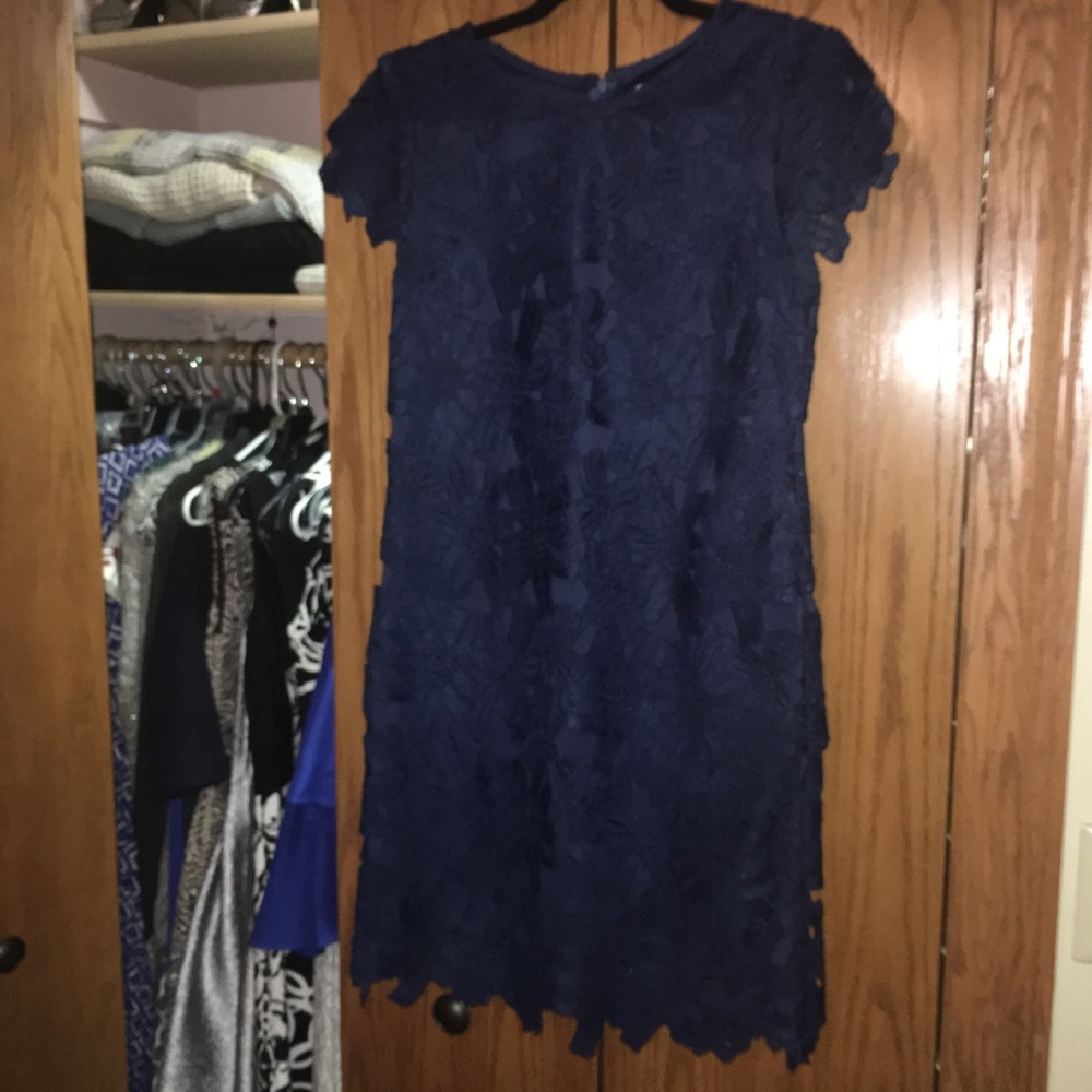 Navy blue lace dress
