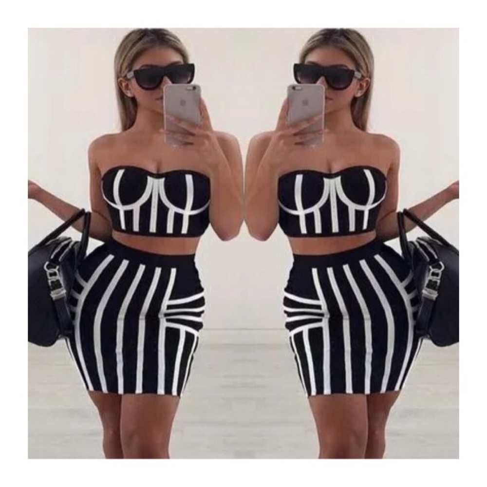 2 Pc Bandage Skirt Set