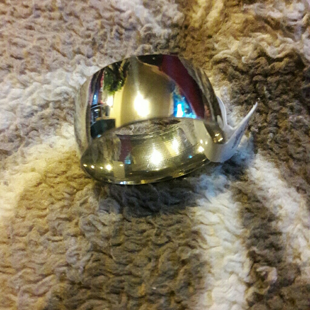 WIDE STAINLESS STEEL BAND RING SIZE 13