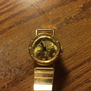 Gold coin automatic watch