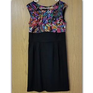 AB STUDIO Empire Waist Mini Dress w/Pleating