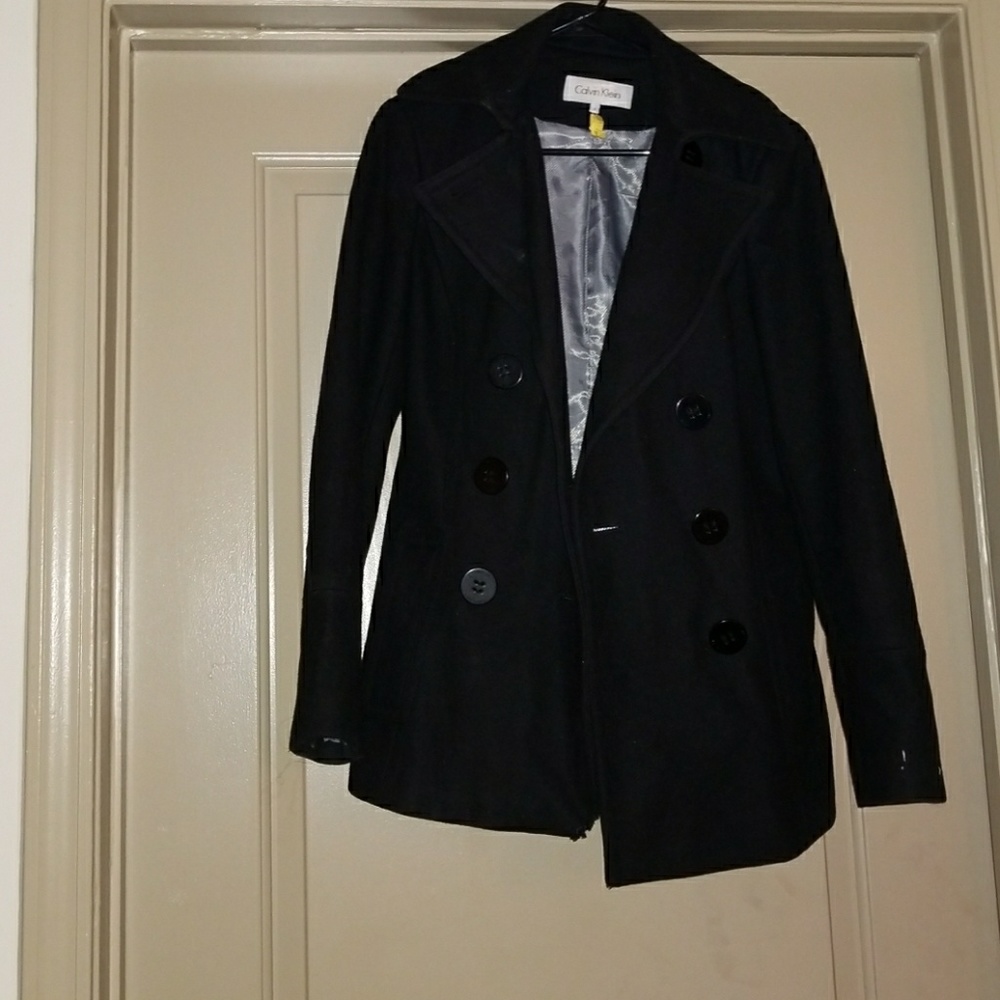 Navy Blue Calvin Klein Pea Coat