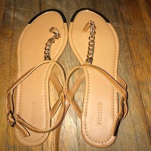 Forever 21 Gold Chain Sandals