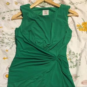 Kelly Green front twist dress