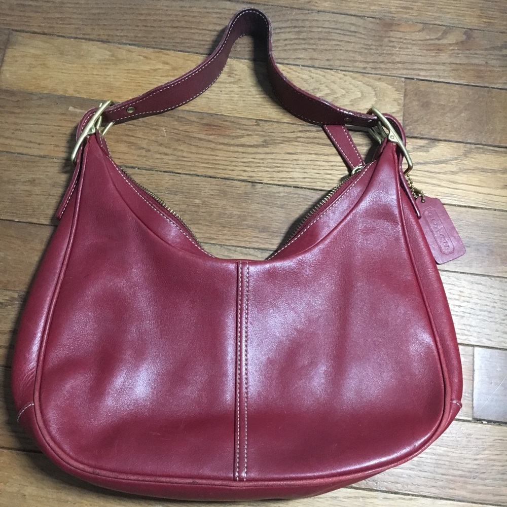 Red Leather Coach Bag