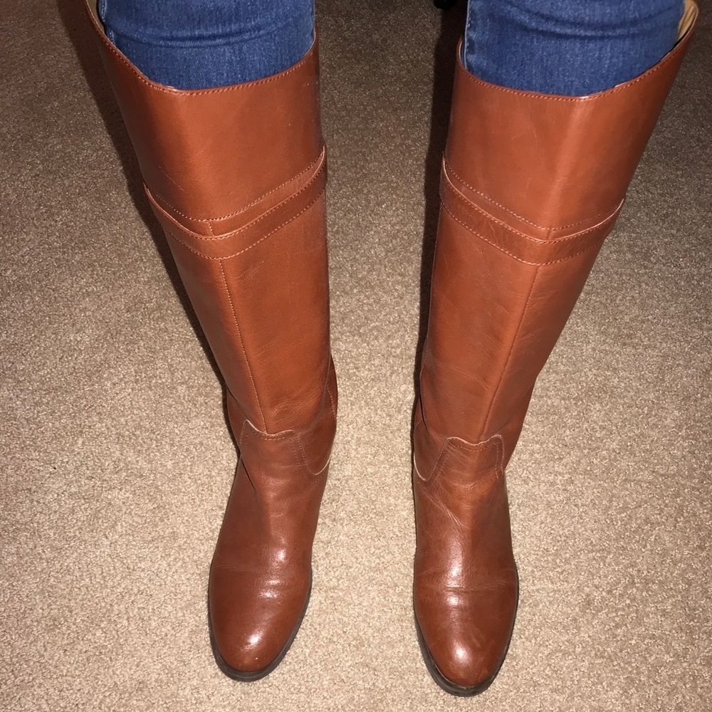 Nine West tall boot chestnut size 8.5