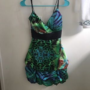 Roberta Animal Print Party Dress