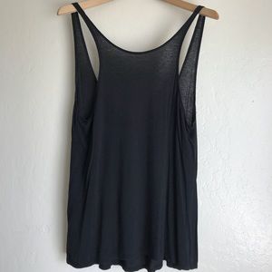 Black Open Back Tank Top