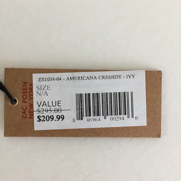 Gold/Green Z Spoke Zac Posen Leather Cross Body. - Picture 4 of 5