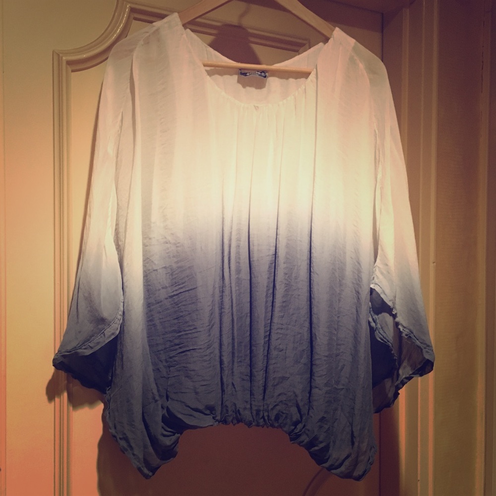Silk • Flowy • Boho Chic Top • S