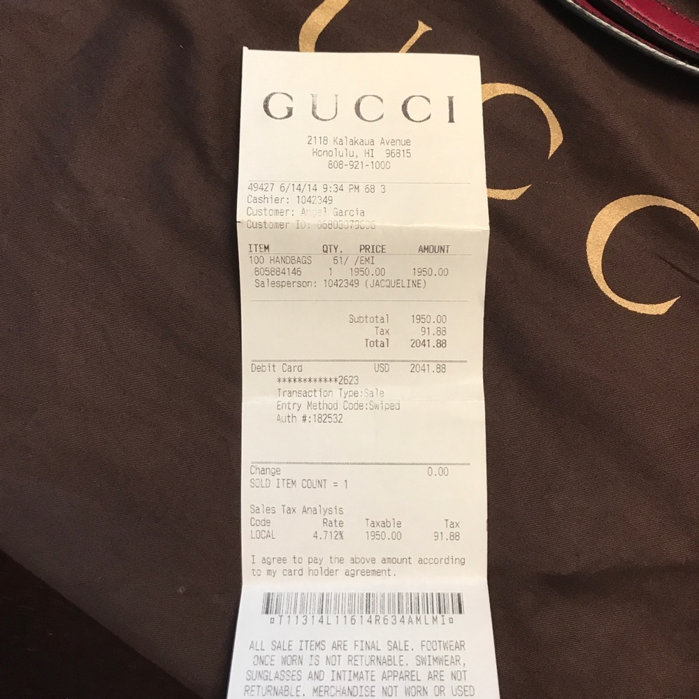 Gucci Guccissima burgundy shoulder bag. - Picture 2 of 7