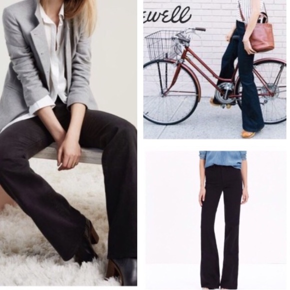 madewell black flare jeans