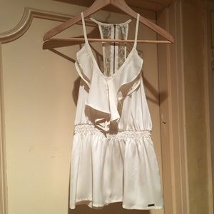 Small Guess Silky Off White Top