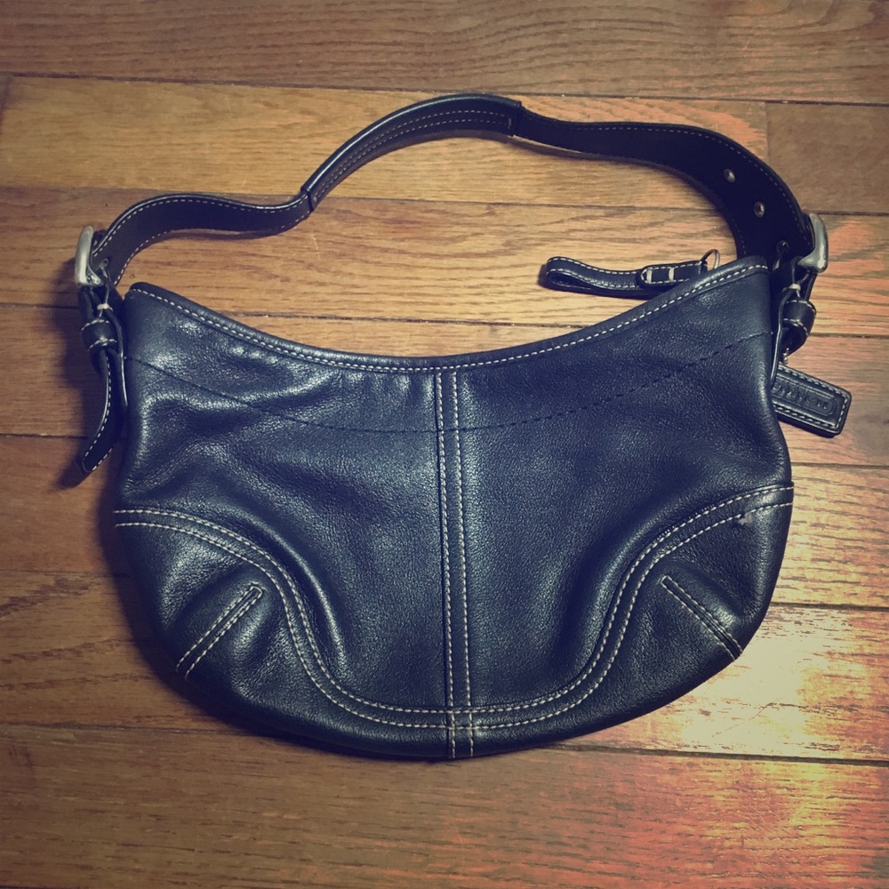 Black Leather Coach Bag
