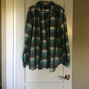 Hurley plaid button down