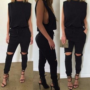 Split Knee Jumpsuit
