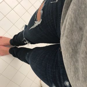 Abercrombie Distressed Dark Wash Denim