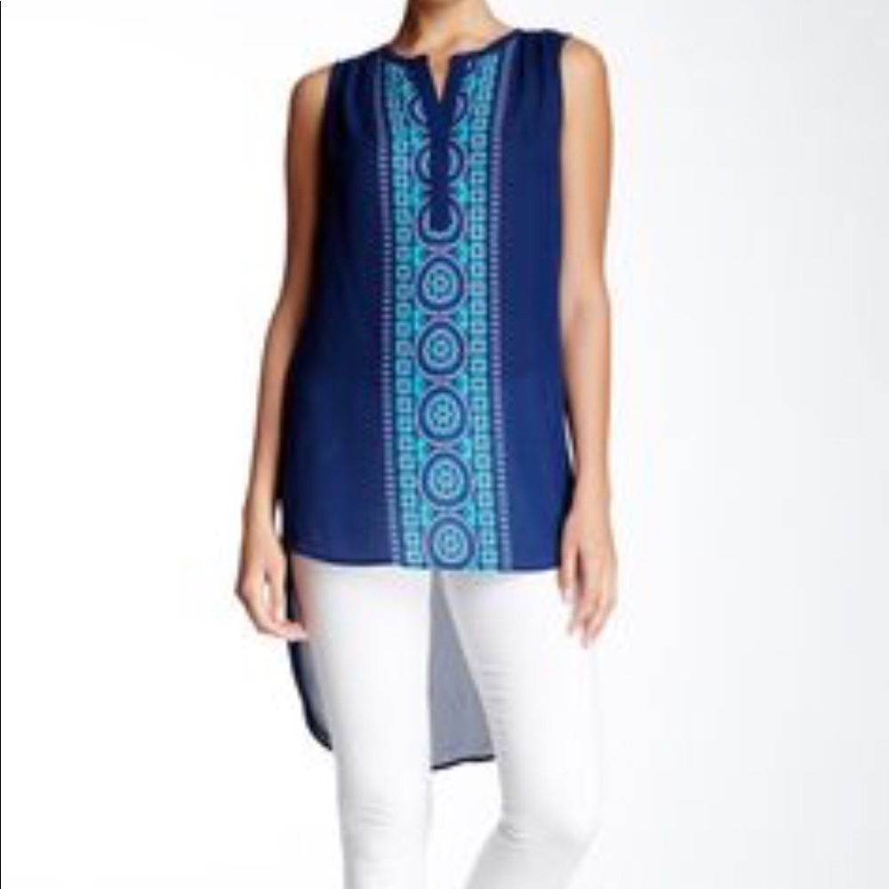 Sleeveless hi lo Tunic