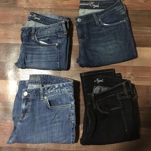 Bundle American eagle jeans all size 8