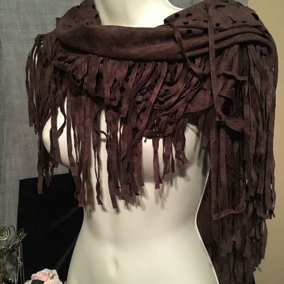 Faux suede wrap brown Charming Charlie NWT - Picture 2 of 5