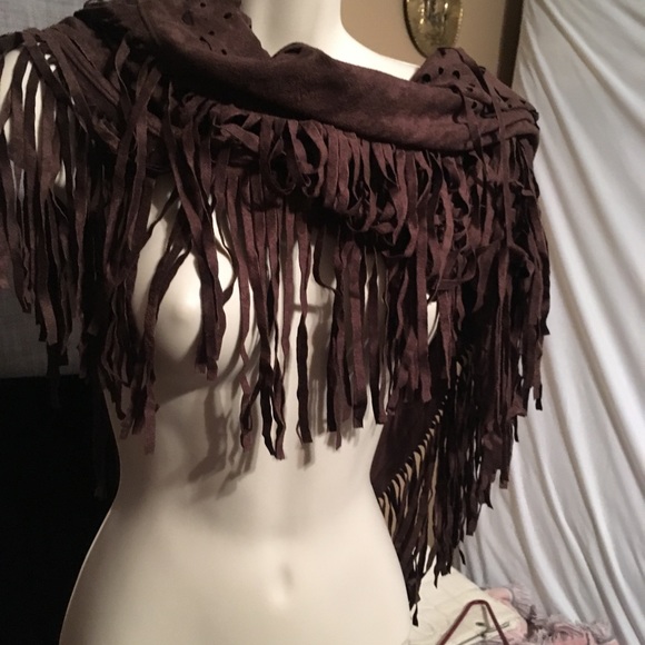 Faux suede wrap brown Charming Charlie NWT - Picture 3 of 5