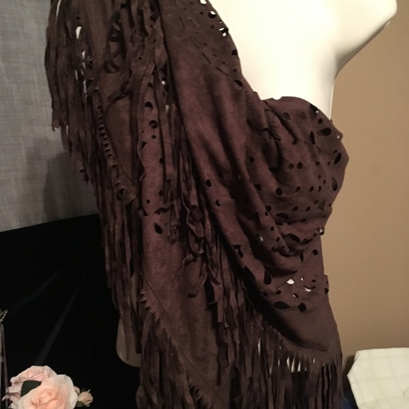 Faux suede wrap brown Charming Charlie NWT - Picture 4 of 5