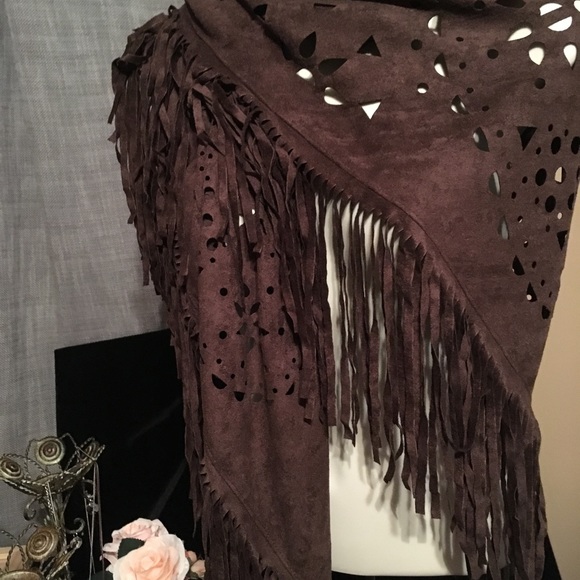 Faux suede wrap brown Charming Charlie NWT - Picture 5 of 5