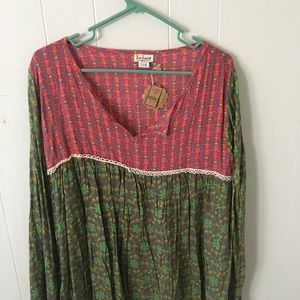 Boho peasant shirt