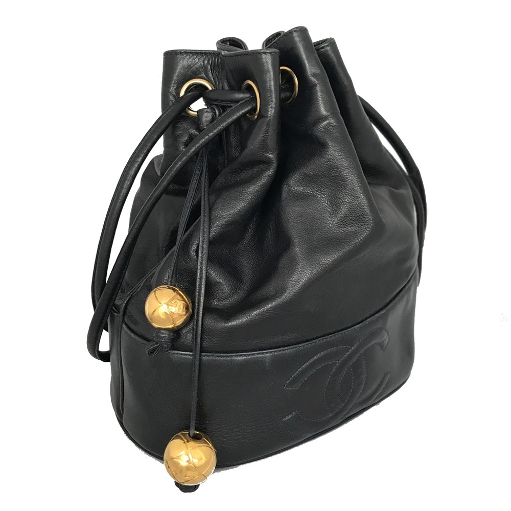 Chanel Leather Drawstring Bag