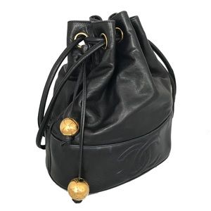 Chanel Leather Drawstring Bag