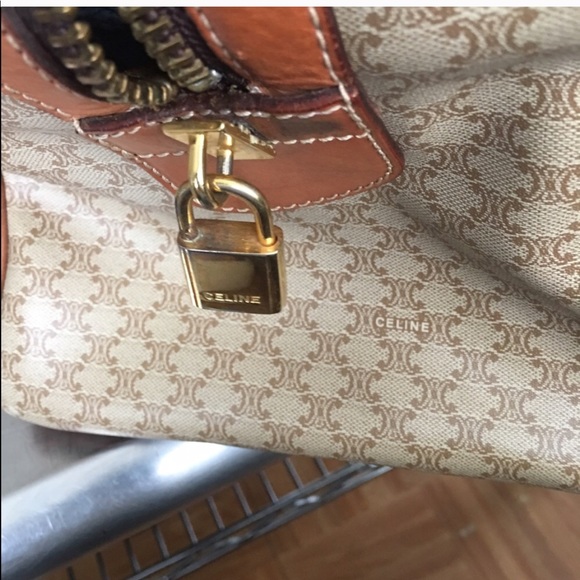 EUC/ XL /CELINE/ VINTAGE/AUTHENTIC/ SATCHEL/FIRM!! - Picture 2 of 7
