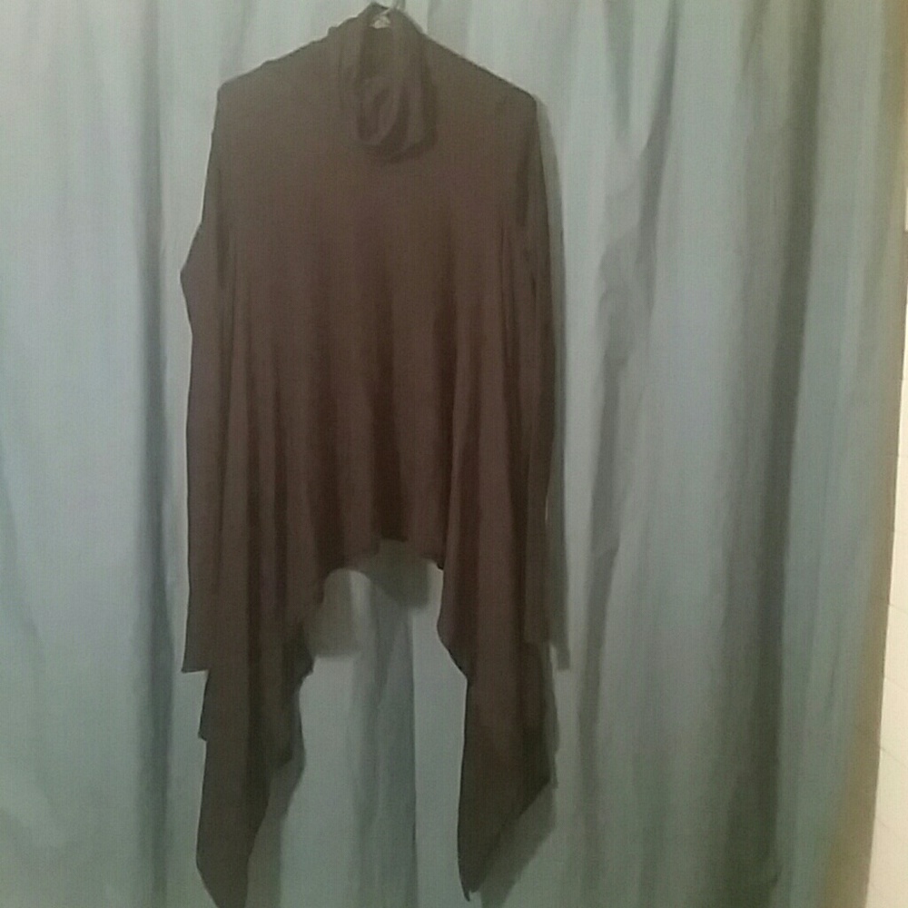 BCBGMAXARIA black irregular turtleneck shirt