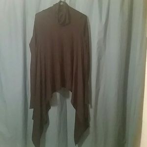 BCBGMAXARIA black irregular turtleneck shirt