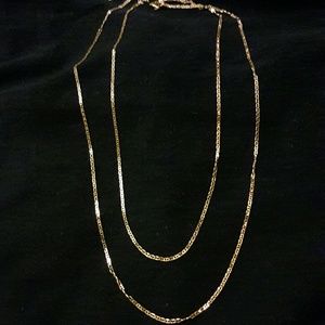 14K YELLOW GOLD OVER STERLING SILVER NECKLACE