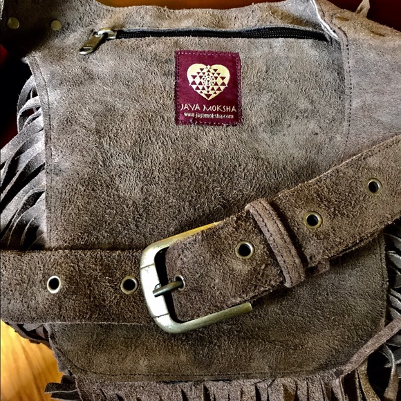 Coachella Boho Hippie Gypsy Fringe Suede Hip Bag - Picture 7 of 8