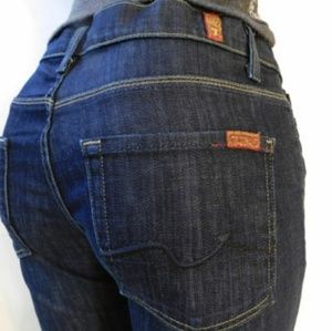 7FAM 'Ginger' 29x31 Dark Wash Wide Leg