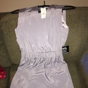 Gray sleeveless express mini dress
