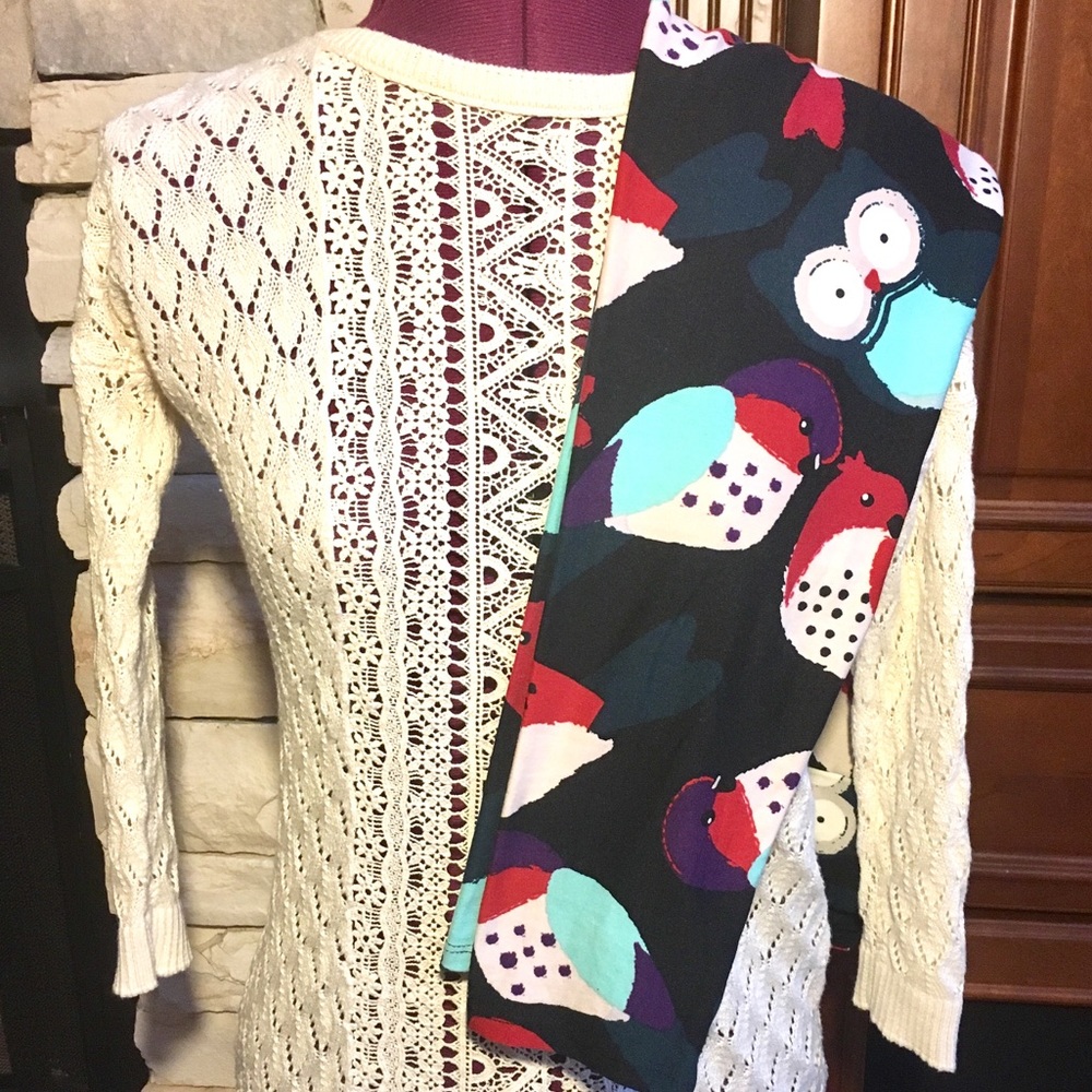 Lularoe Owl and Bird Leggings TC