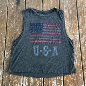 American Flag Crop Top