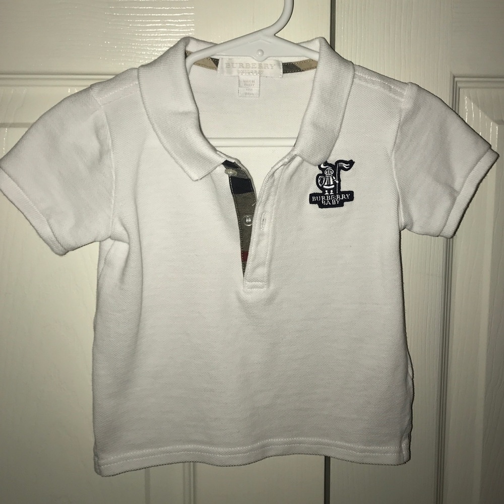 Burberry children polo collared shirt 12 months