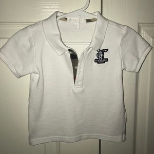 Burberry children polo collared shirt 12 months