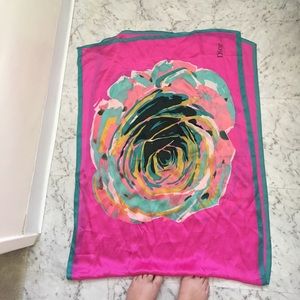 Pink Dior Silk Scarf