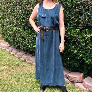 Nordstroms Long Cordoroy blue dress