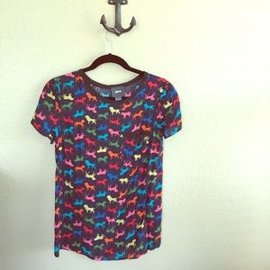 Anthropologie rayon tee with animals. Worn once.