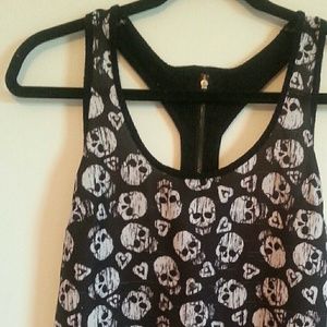 Skull Zip Tank