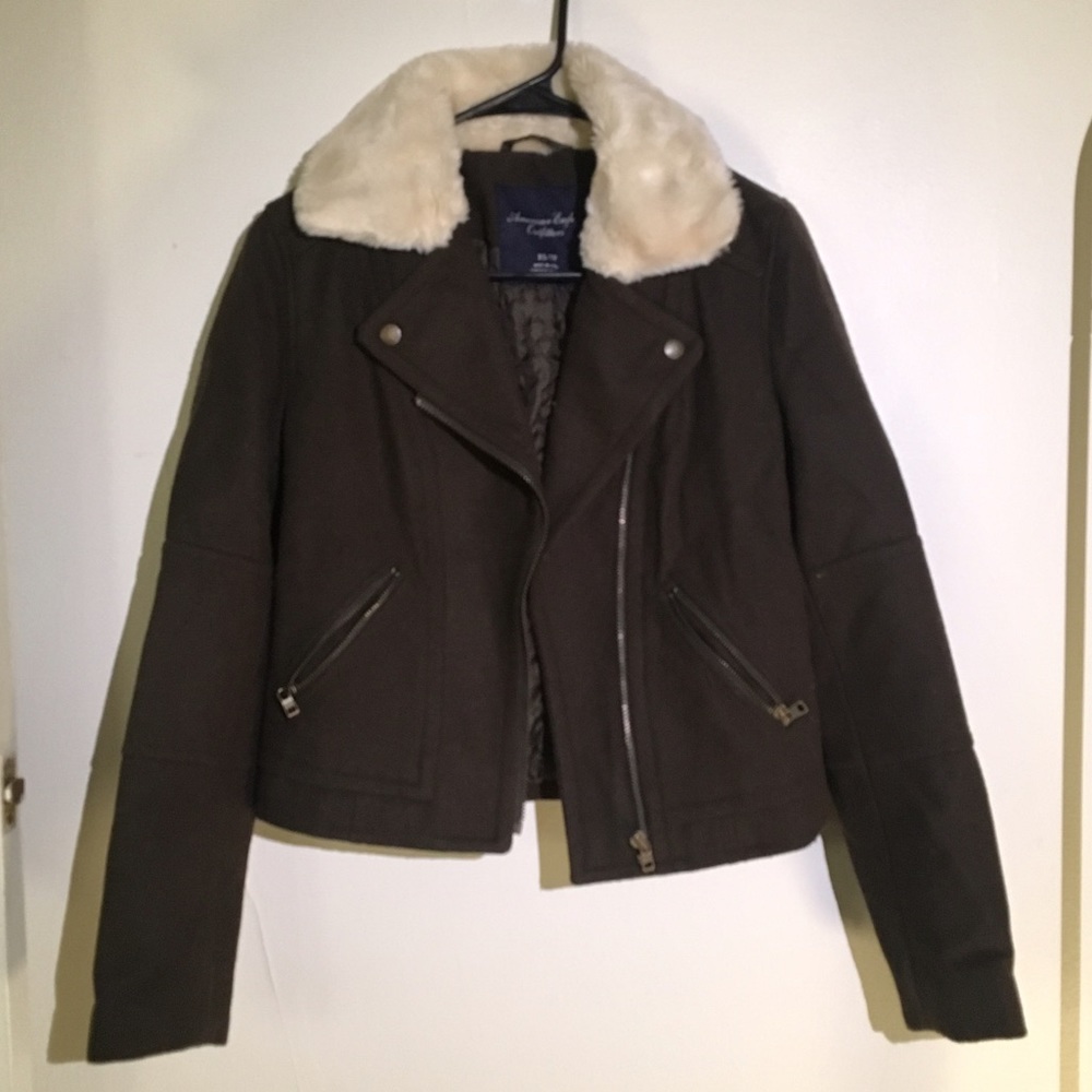 Women's American Eagle Wool Jacket in Olive